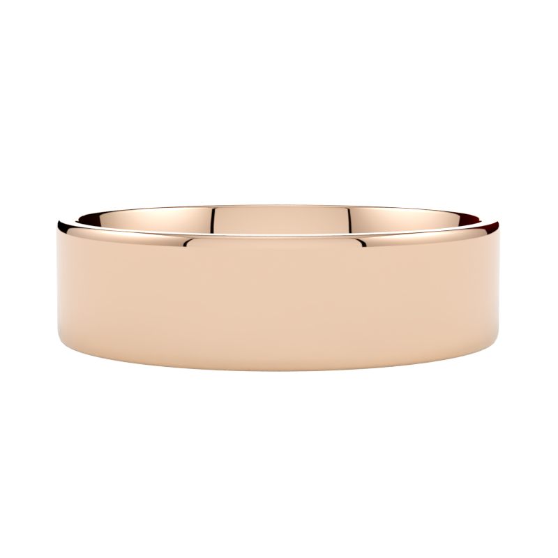 gładkie płaskie obrączki ślubne złoto różowe 750